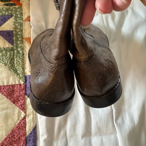 FRYE Anna Leather Shortie Bootie Flat Size 9M Casual comfort mid calf western - Picture 5 of 6